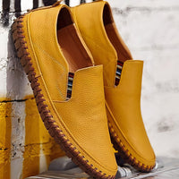 Premium Leder Loafers Herren - Milan in Gelb