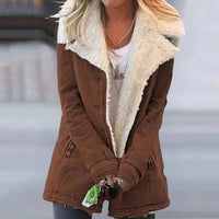 Warm Gefütterte Winterjacke - Minke in Braun