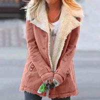Warm Gefütterte Winterjacke - Minke in Rosa
