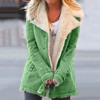 Warm Gefütterte Winterjacke - Minke in Grün