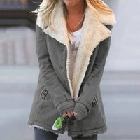 Warm Gefütterte Winterjacke - Minke in Grau