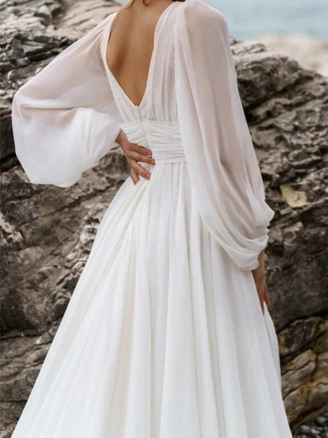 Boho Strand Hochzeitskleid für Damen | Maxi