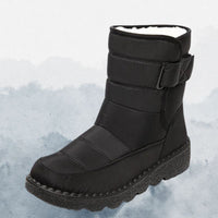 Warme wasserdichte Damen-Schneestiefel - Monica in Schwarz