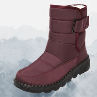 Warme wasserdichte Damen-Schneestiefel - Monica in Rot