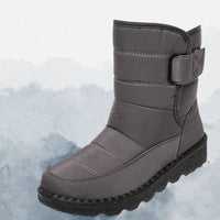 Warme wasserdichte Damen-Schneestiefel - Monica in Grau