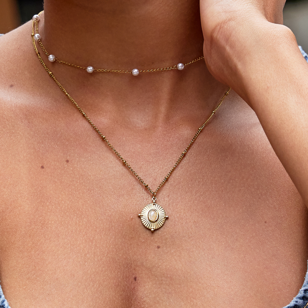 Monique Vintage Stein Halskette