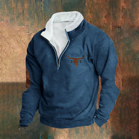 Aldo – Langarm Pullover Mit Reißverschluss in Blau