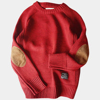 Hans - Herren Pullover Merino Wolle in Rot