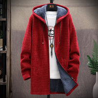 Braxton | Übergroßer Hoodie mit Reißverschluss in Rot