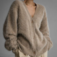 Cloud Soft-Button Cardigan- Maria in Khaki
