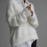 Cloud Soft-Button Cardigan- Maria in Weiß