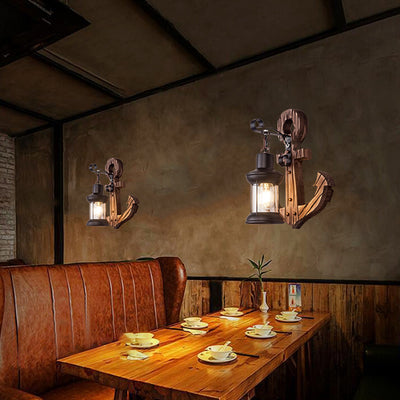 Holzanker LED-Wandleuchte – Nautica