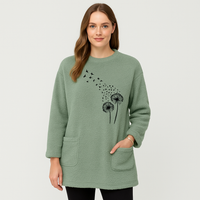 Marlen | Löwenzahn-Thermo-Sweatshirt in Hellgrün