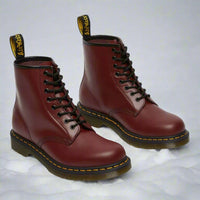 Marlene - Elegante Schnürstiefel in Burgunderrot