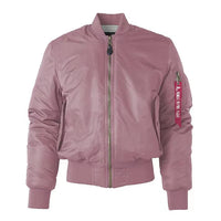 Moderne unisex Bomberjacke mit Reißverschluss – Perfekt für winterliche Abenteuer in Rosa