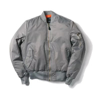 Moderne unisex Bomberjacke mit Reißverschluss – Perfekt für winterliche Abenteuer in Grau