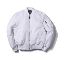 Moderne unisex Bomberjacke mit Reißverschluss – Perfekt für winterliche Abenteuer in Weiss