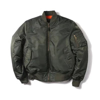 Moderne unisex Bomberjacke mit Reißverschluss – Perfekt für winterliche Abenteuer in Armee Grün