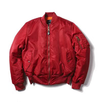 Moderne unisex Bomberjacke mit Reißverschluss – Perfekt für winterliche Abenteuer in Rot