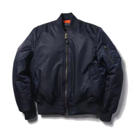Moderne unisex Bomberjacke mit Reißverschluss – Perfekt für winterliche Abenteuer in marine