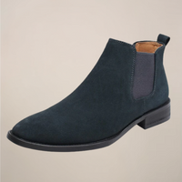 Samuel | Schlupf Knöchelhoher Schaft Chelsea-Stiefel in Teal Blau