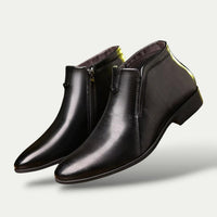 Julian | Seitlicher Reißverschluss Knöchelhoher Schaft Stiefeletten in Schwarz