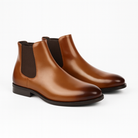 Marcus | Schlupf Hoher Schaft Chelsea-Stiefel in Braun
