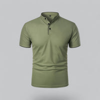 William | Ohne Kragen Taillierter Schnitt Poloshirt in Grün