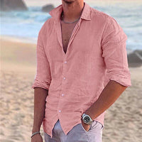 Barnaby | Lässige Passform Regular-Fit Langarmhemd in Rosa