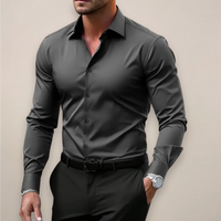 Michael | Herren Formelles Slim Fit Hemd in Grau
