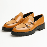 Patrick | Doppelschnalle Mönchsgurt Schnallenschuhe in Camel