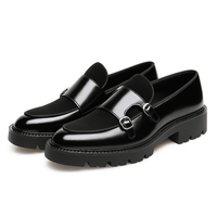 Patrick | Doppelschnalle Mönchsgurt Schnallenschuhe in Schwarz