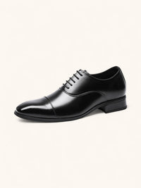 Dominic | Hochglanz Klassischer Schnitt Schnürschuhe in Schwarz