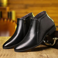Richard | Seitlicher Reißverschluss Knöchelhoher Schaft Stiefeletten in Schwarz