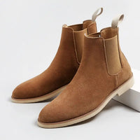 Raphael | Schlupf Hoher Schaft Chelsea-Stiefel in Camel