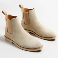 Raphael | Schlupf Hoher Schaft Chelsea-Stiefel in Beige