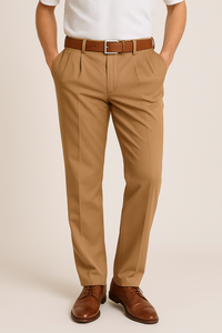 Ernest | Slim-Fit Konisches Bein Anzughose in Braun