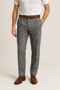 Ernest | Slim-Fit Konisches Bein Anzughose in Grau