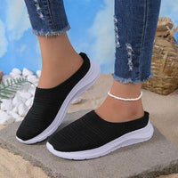 Damen Slip-On Sneaker – Atmungsaktive Freizeitschuhe mit Leichter Sohle in Schwarz
