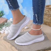 Damen Slip-On Sneaker – Atmungsaktive Freizeitschuhe mit Leichter Sohle in Grau