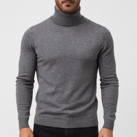 Moritz | Herren Merinowoll Rollkragenpullover in Grau