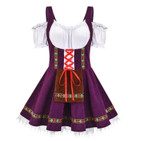 Maria | Festliches Mini Kleid für Oktoberfest in Lila