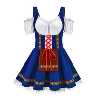 Maria | Festliches Mini Kleid für Oktoberfest in Blau
