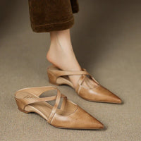 Mules Damen Mit Absatz & Arch Support – Elegante Spitzform Für Stilbewusste Frauen in Aprikose