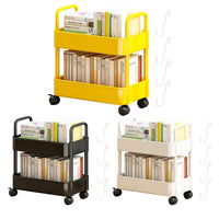 Mobile Bücherregal-Trolley mit Rädern - Rollit in Gelb