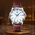 Leder Braun Blau