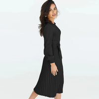 Lara - Vielseitiges Strickkleid für Damen in Schwarz