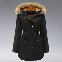 Damen Premium Windbreaker Wintermantel - Nikki in Schwarz
