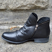 Stiefelette Damen Komfort Herbst | Modisch Reißverschluss in Schwarz
