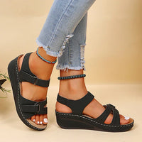 Loes™ Offene Zehen Orthopädische Sandalen in Schwarz